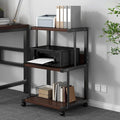 3-Tier AV Media Stand, Stereo Cabinet for Record Players, DVD Players & Audio Equipment - Stylish Brown Furniture for Living Room, Gaming Room & Music Studio