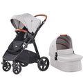 VEVOR 2-in-1 Baby Stroller with Infant Bassinet, Reversible Seat & Easy One-Button Fold, Aluminum Frame, EVA Tires with Brake, Lightweight Travel System Combo (Light Gray)