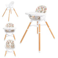 Nuby 4-in-1 Baby High Chair Seat with Removable Tray - 6+ Months to 3 Years - Adjustable Toddler Chair for Eating - Holds Up to 60 lbs - Geometric