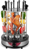 Barbecue Grill Automatically Vertical Rotating Barbecue Smoke-Free for Barbecue with rotisserie Electric for Kebab, skewers and Roast for Home Parties