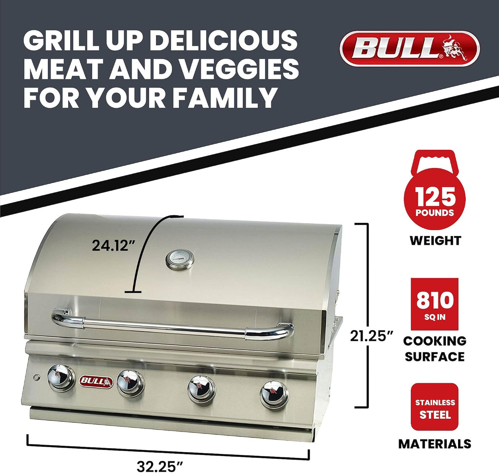 Bull Lonestar Select 30-Inch Built-In Grill (BG-87048), Propane