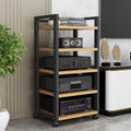 HOFSSI 5 Tier Furniture Media Stand DVD CD Player Stand Audio Rack Power Amplifier Equipment Cabinet Floorstanding Storage Shelves，Height Adjustable (Color : C)