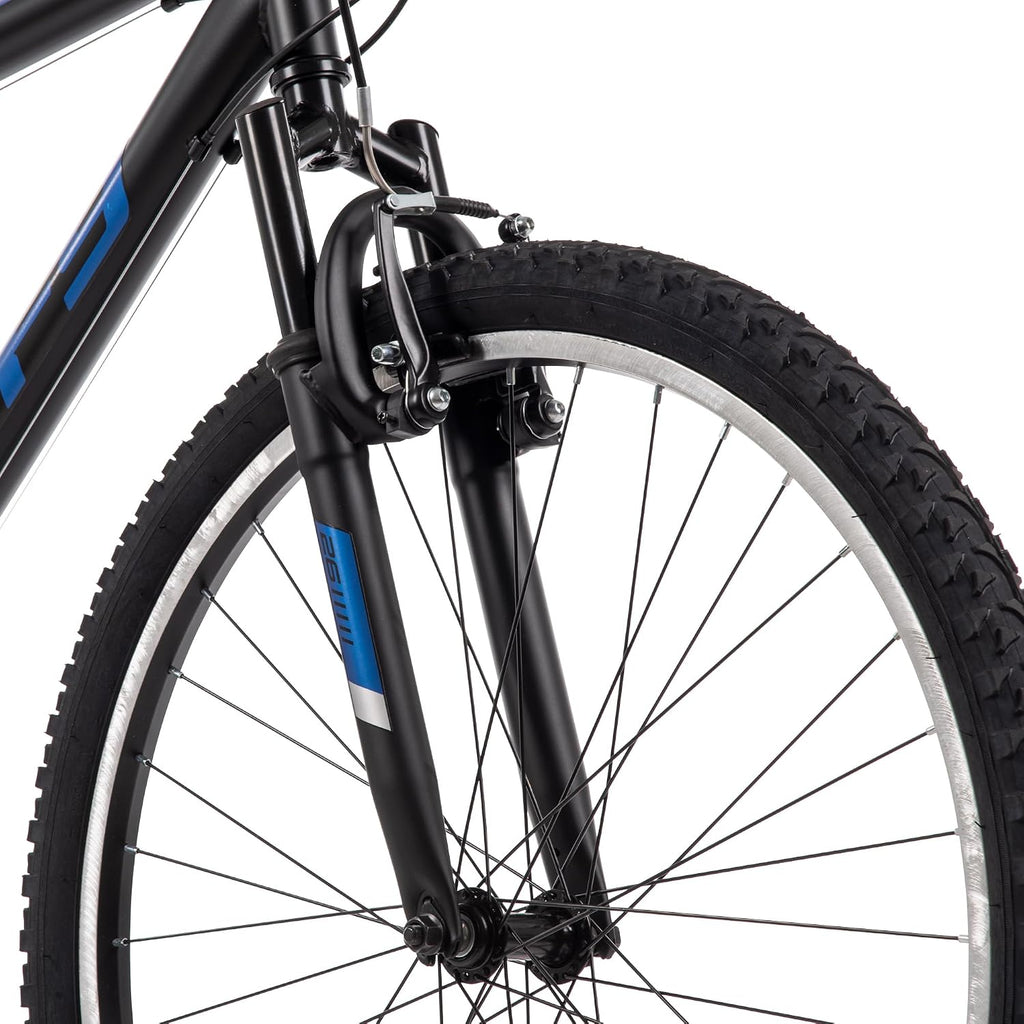 Huffy Stone Mountain Bike for Men and Women, 20'/24'/26', 6-Speed (20') or 21-Speed, Front or Dual Suspension (Varies), Multiple Colors, Adjustable Saddle, Shimano Equipped, All-Terrain Tires