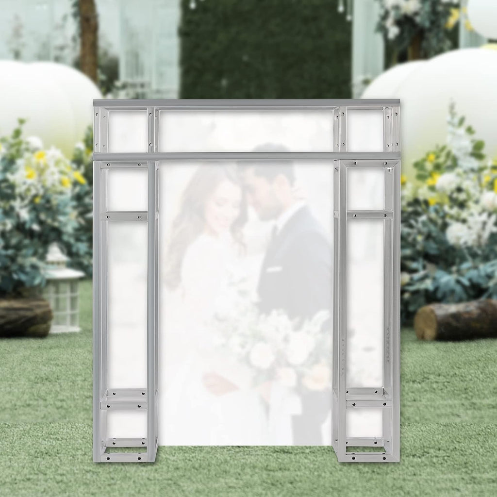 3 Pack Square 8' x 8' Box Lighting Trussing Section, Heavy Duty Metal Truss Segment Kit Portable DJ Lighting System Stand for Audio Stage Indoor Outdoor Use, Each with a 220 Pounds Load Capacity