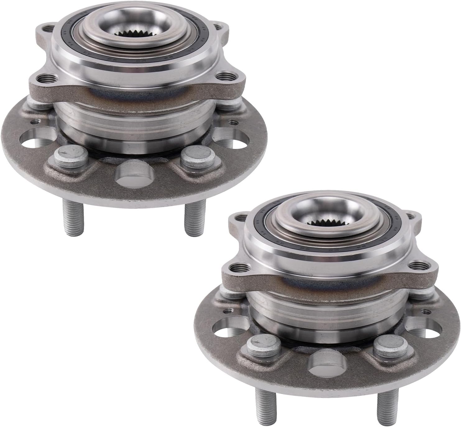 TRQ Left and Right Wheel Bearing and Hub Assembly Set 2 Piece Compatible with 2019-2022 Genesis G70 2019-2022 G70 AWD 2018-2019 Kia Stinger 2018-2019 Stinger AWD