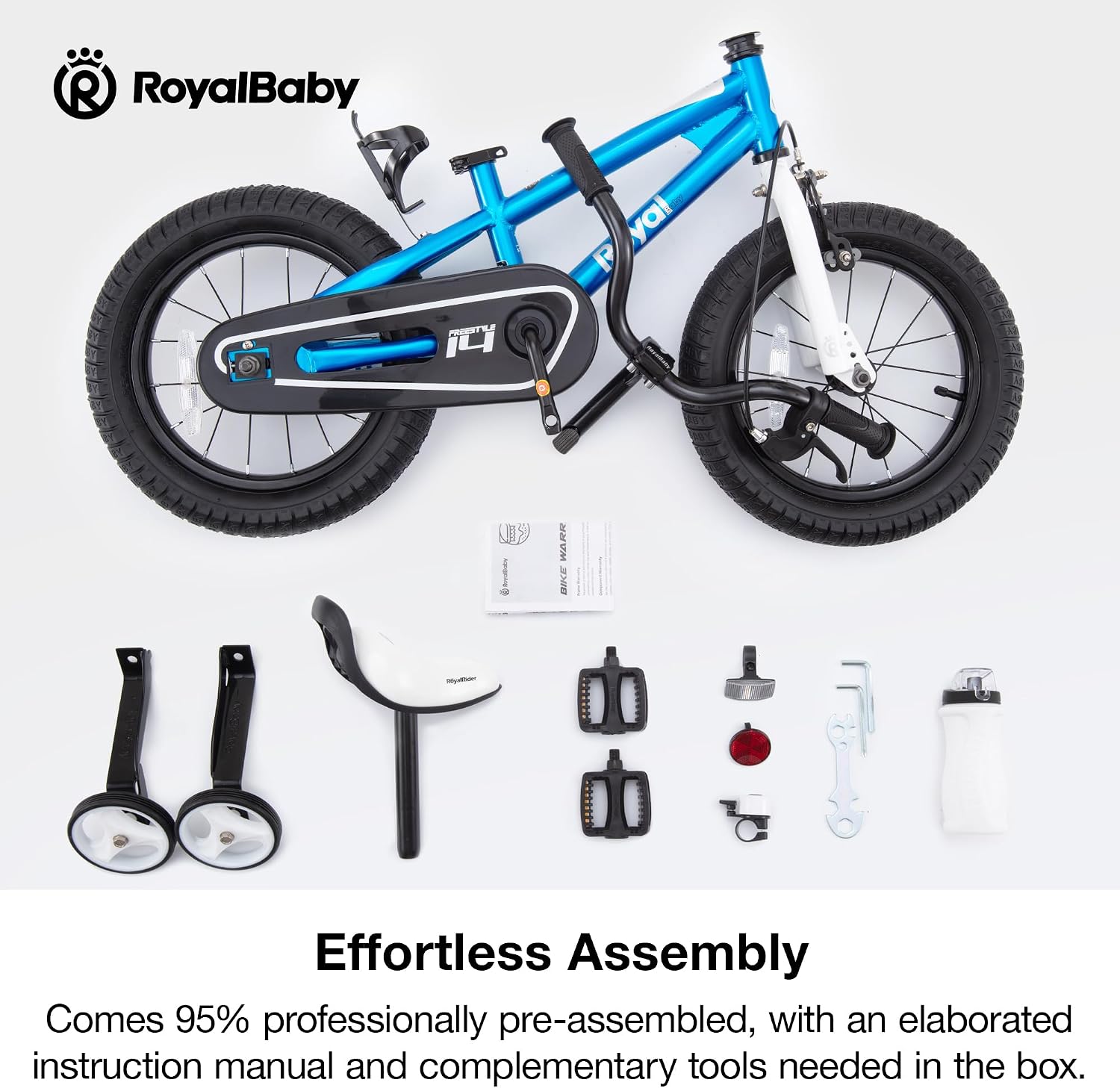RoyalBaby Kids Bike Freestyle Classic 12 14 16 18 Inch Children Bicycle for Ages 3-10 Years Toddler to Big Kids
