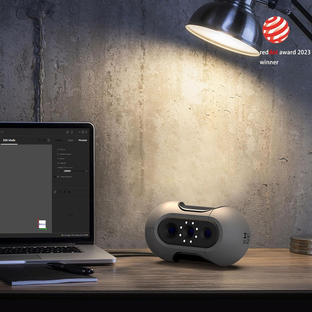3DMakerpro Mole 3D Scanner for 3D Printing - 3D Printer Accessories 0.05mm Accuracy 0.1mm Resolution 10FPS Handheld & Turntable Scan, NIR Light & Visual Tracking Technology, Free 3D Scanning Software