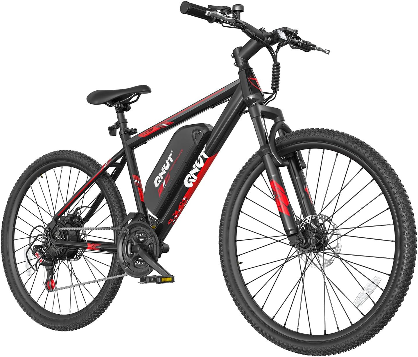 QNUT Electric Bike for Adults with Peak 1000W Motor 26' Victor Mountain Lightweight Ebike, 10.4Ah/7.8Ah Removable Battery Up to 40-60 Miles, 22MPH E Bike Commuter E-MTB for Teens, UL 2849 Certified