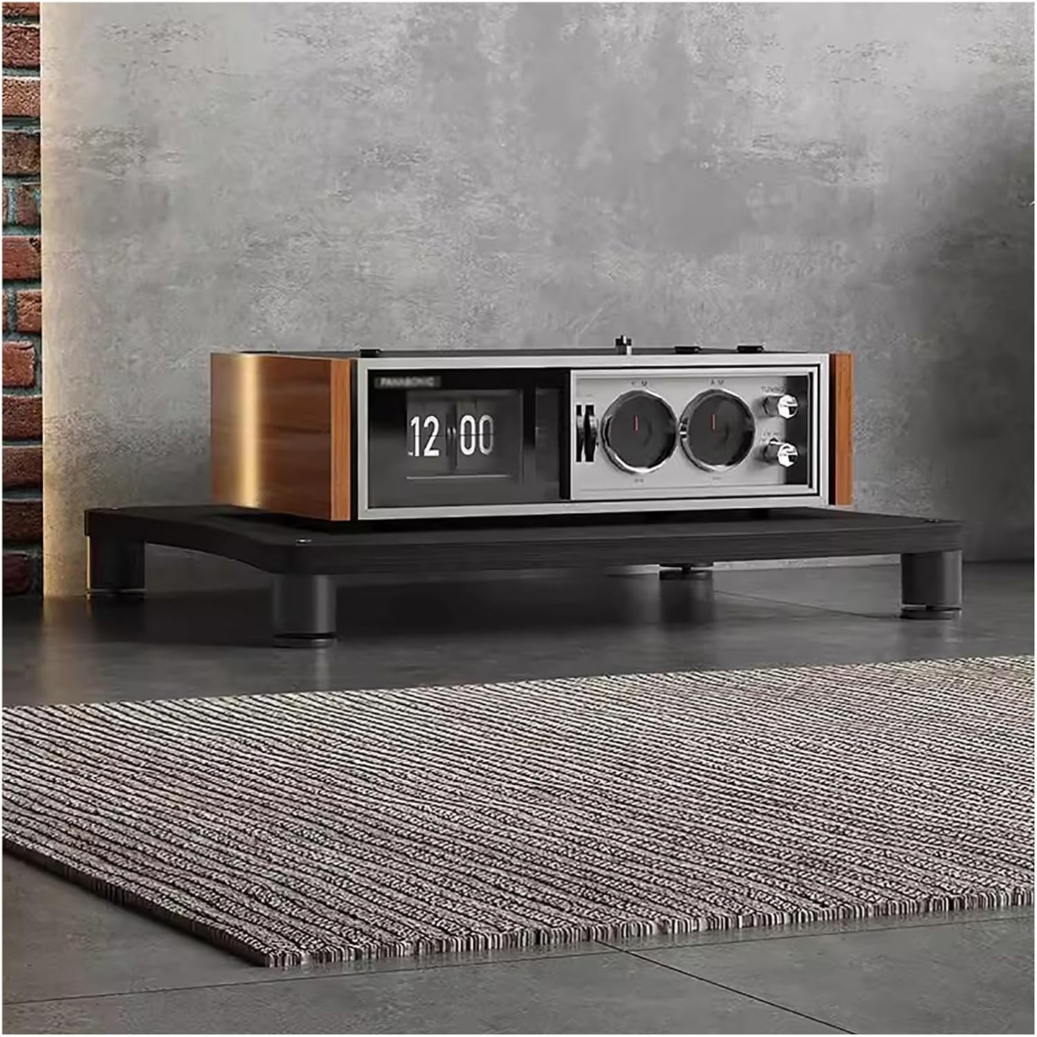 1/2/3/4-Tier Audio Rack Tower - Modern Media Stand for Electronics, HiFi Component Cabinet, Stereo Racks & AV Shelving - Black Audio-Video Equipment Storage