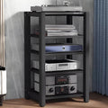 Audio Cabinet Stand, 2/3/4/5 Tier Media Rack with Height-Adjustable Shelf for DVD Players, TV Box, Game Console - Brown