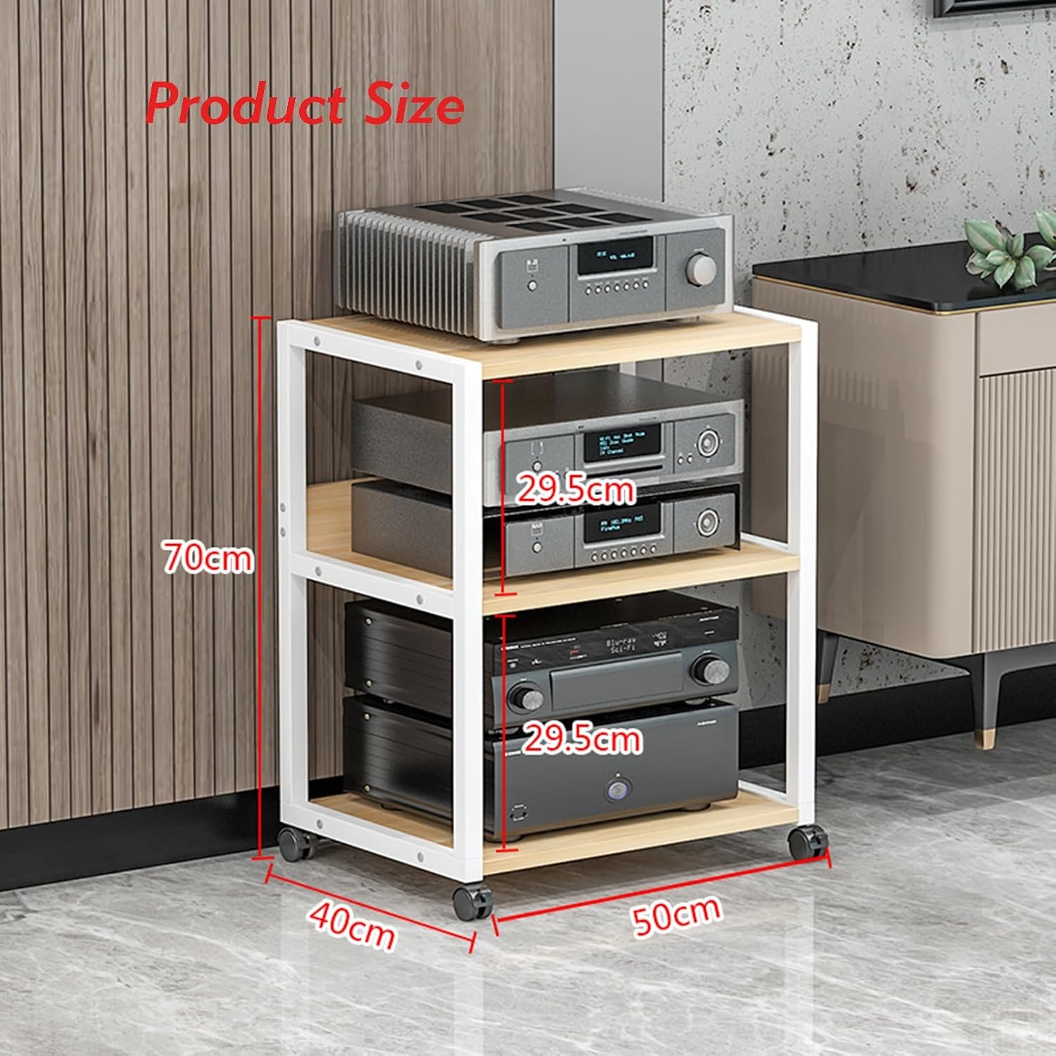 AV Media Stand,AV Media Storage Cabinet,3-Tier Audio and Video Equipment Storage Rack,Suitable for Offices,Study Rooms and Living Rooms (Color : Style 1)