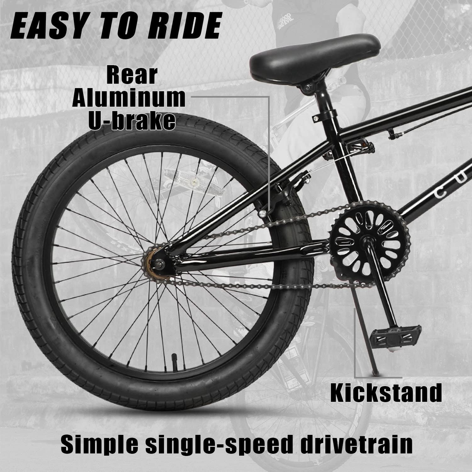 cubsala Freestyle BMX Bike, 18 20 Inch Kids Bicycle for 5-13 Years Old Kids and Beginner Level Rider, Multiple Colors