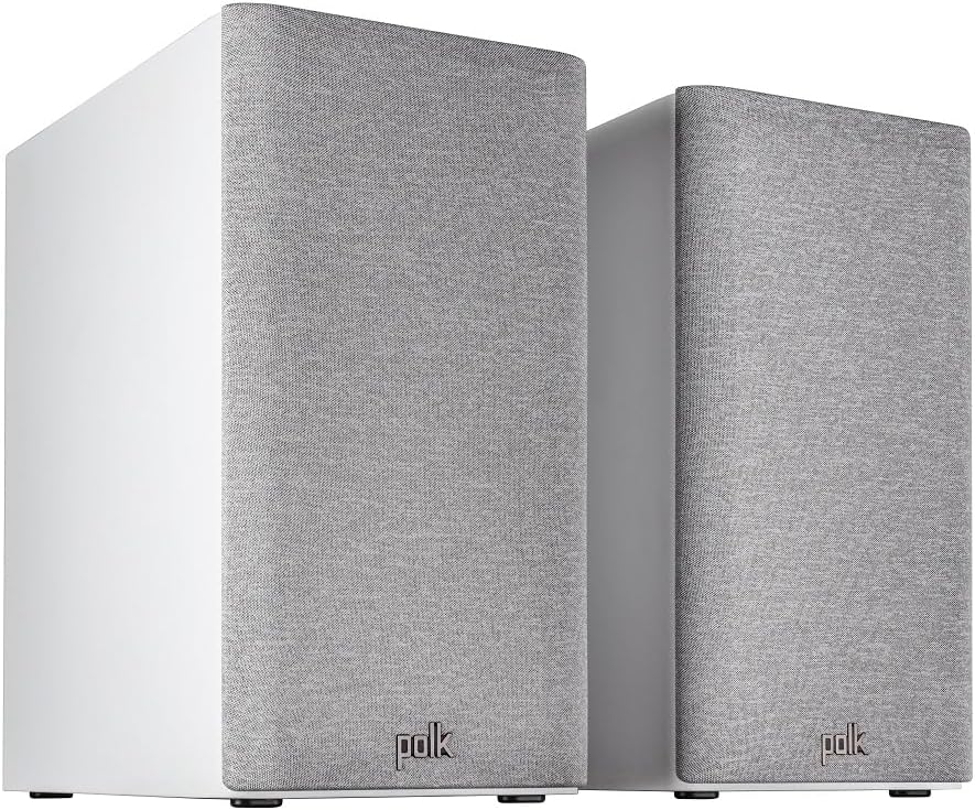 Polk Audio Reserve R200 Large Bookshelf Speaker for Dynamic, Detailed Home Theater Audio, 1' Pinnacle Ring Tweeter & 6.5' Turbine Cone Woofer, Dolby Atmos & IMAX Enhanced, Wall Mountable, White