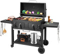 Kenadne Charcoal Grill Outdoor BBQ Grill, Extra Large Cooking Area 794 Square Inches with Two Individual & Adjustable Charcoal Tray, Foldable Side Tables for Outdoor Cooking grill Backyard