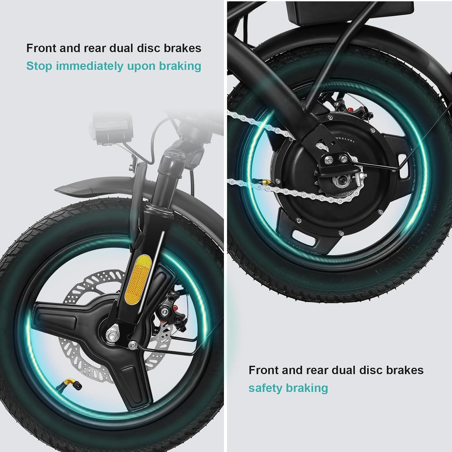 LELEKUAI Electric Bike for Adults and Teens, 520W-560W Motor, 20-24MPH, 32 Miles Range, 48V 10Ah Battery, 3-Level Pedal Assist, 14' Foldable Mini Electric Bicycle, UL 2849 Certified