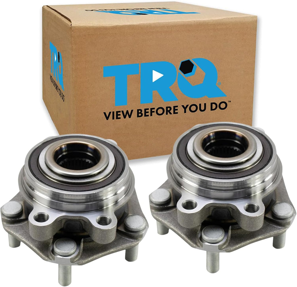 TRQ Front Left and Right Wheel Bearing and Hub Assembly Set 2 Piece Compatible with 2019-2023 Nissan Altima