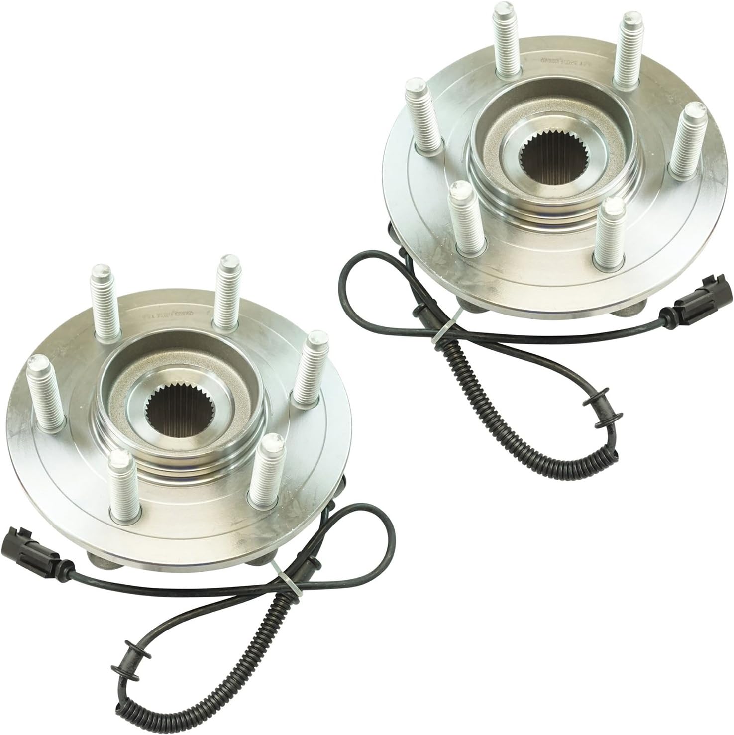 TRQ 2 Piece Rear Wheel Bearing & Hub Assembly Set Compatible with 2011-2014 Ford Expedition Lincoln Navigator