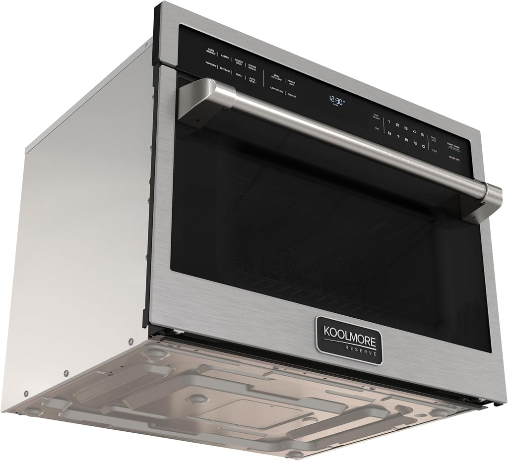 KoolMore Reserve 24 in. Built-In Microwave Convection Oven with Air Fry, 3-in-1 Combo, Sensor Cook, Soft-Close Door, 1.6 cu. ft. in Stainless Steel
