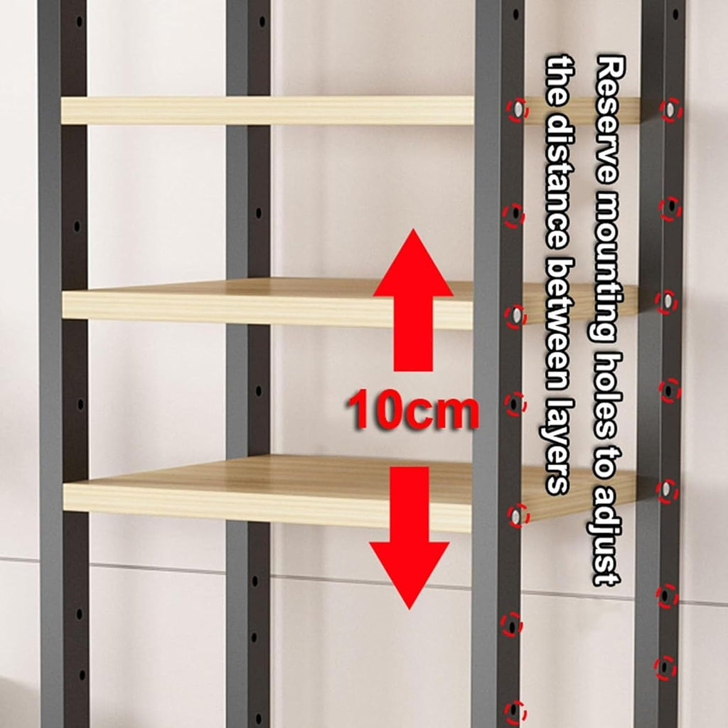 HOFSSI 5 Tier Furniture Media Stand DVD CD Player Stand Audio Rack Power Amplifier Equipment Cabinet Floorstanding Storage Shelves，Height Adjustable (Color : A)