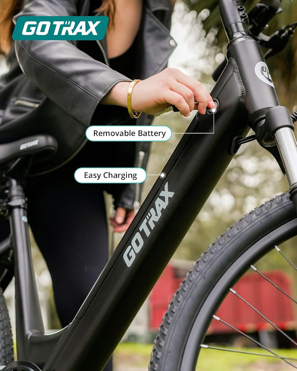 Gotrax Dolphin 26' Electric Bike, Max Range 30Miles(Pedal-assist1) & 20Mph Power by Peak 500W, 5 Pedal-Assist Levels & Front Suspension, 7-Speed&Boost Mode, City E-Bike for Adult, Step-Thru Bicycle