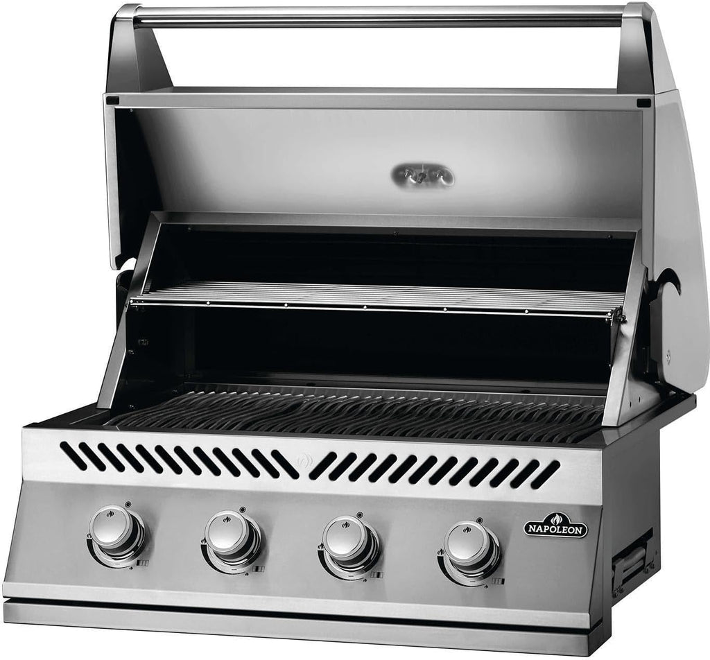 Napoleon Built-In 500 Series 32-Inch Built-In Gas Barbecue Grill Head - BI32NSS - Marine Grade Stainless Steel, Natural Gas, 4 Main Burners, 7.5 mm Stainless Steel Grids, Dual Level Stainless Steel Sear Plates