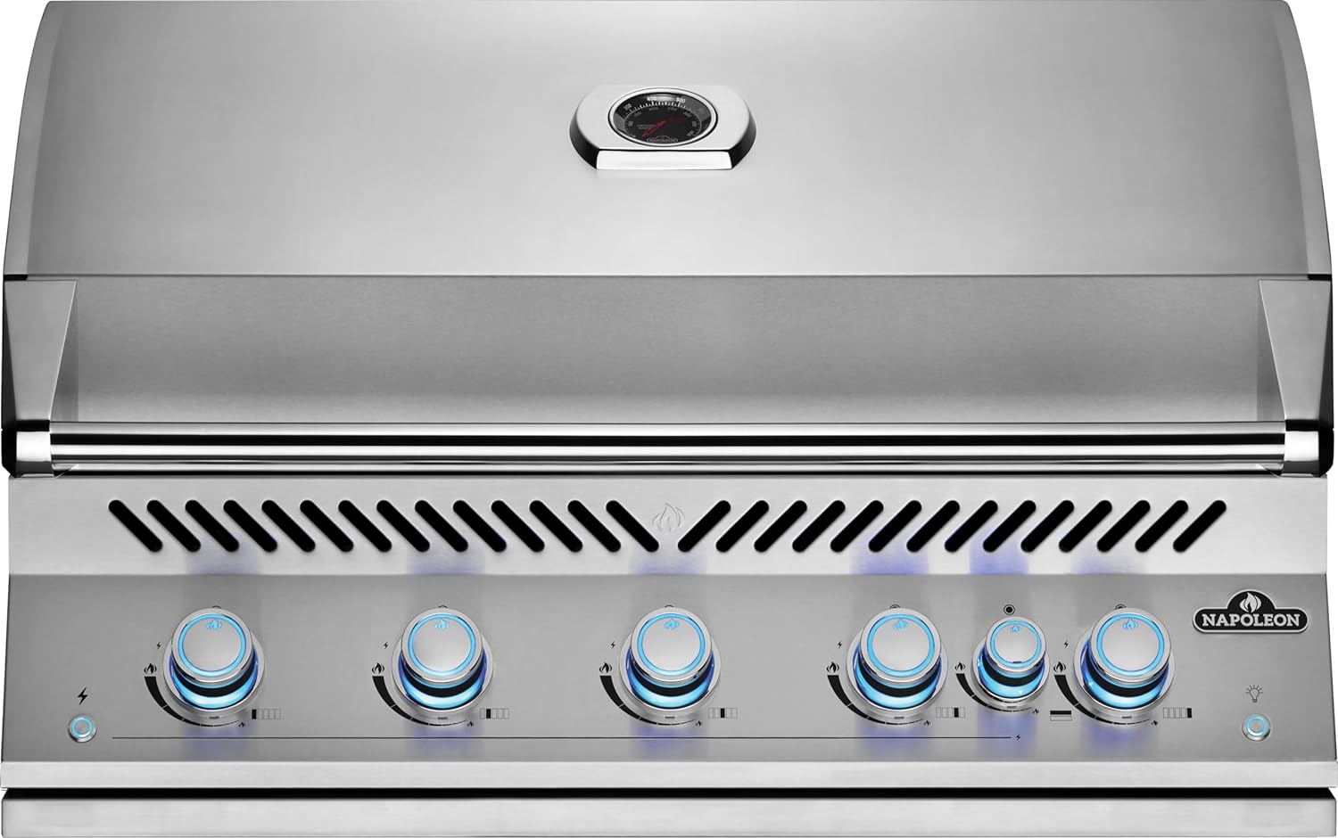 Napoleon Built-In 700 Series 38-inch Propane Gas Grill Head with Infrared Rear Burner - BIG38RBPSS-1-5 Main Burners, Infrared Rear Burner, Stainless Steel, Included Rotisserie Kit