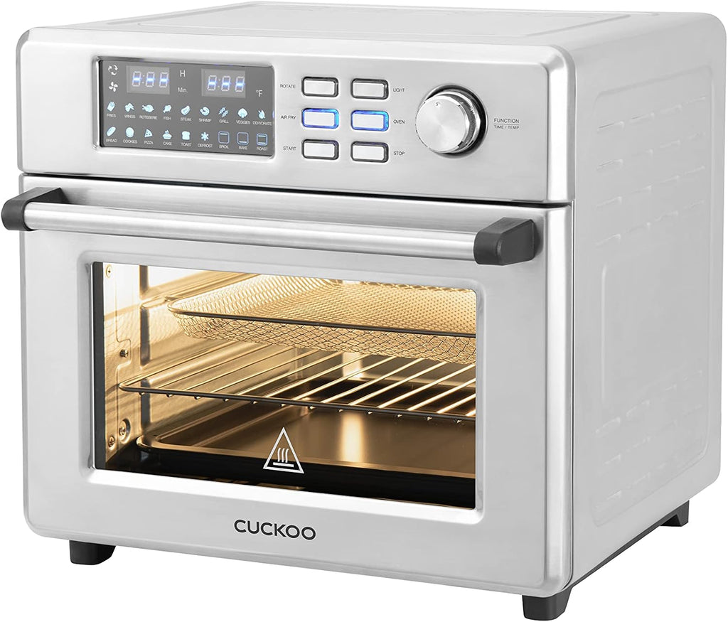 CUCKOO Air Oven | 18 Preset Modes, 360 Convectional Cooking, Premium Interior & Exterior, All accessories included Black/Stainless Steel CAFO-A2601S