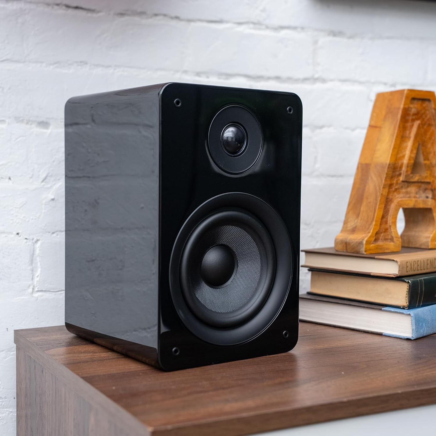 Peachtree Audio M25x Powered Bookshelf Speakers (Pair) – Piano Black | Bluetooth Wireless & Wired | 5.25' Woofer, USB Input, Subwoofer Out, Remote Control