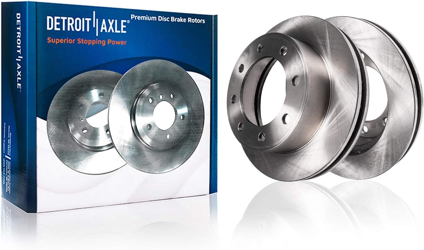 Detroit Axle - Brake Kit for 2003-2010 Chevy GMC Express Savana 2500, 2005 Savana 3500, 2006-2008 2011-2014 Express Savana 3500, Front Rear Disc Brake Rotors Ceramic Brake Pads