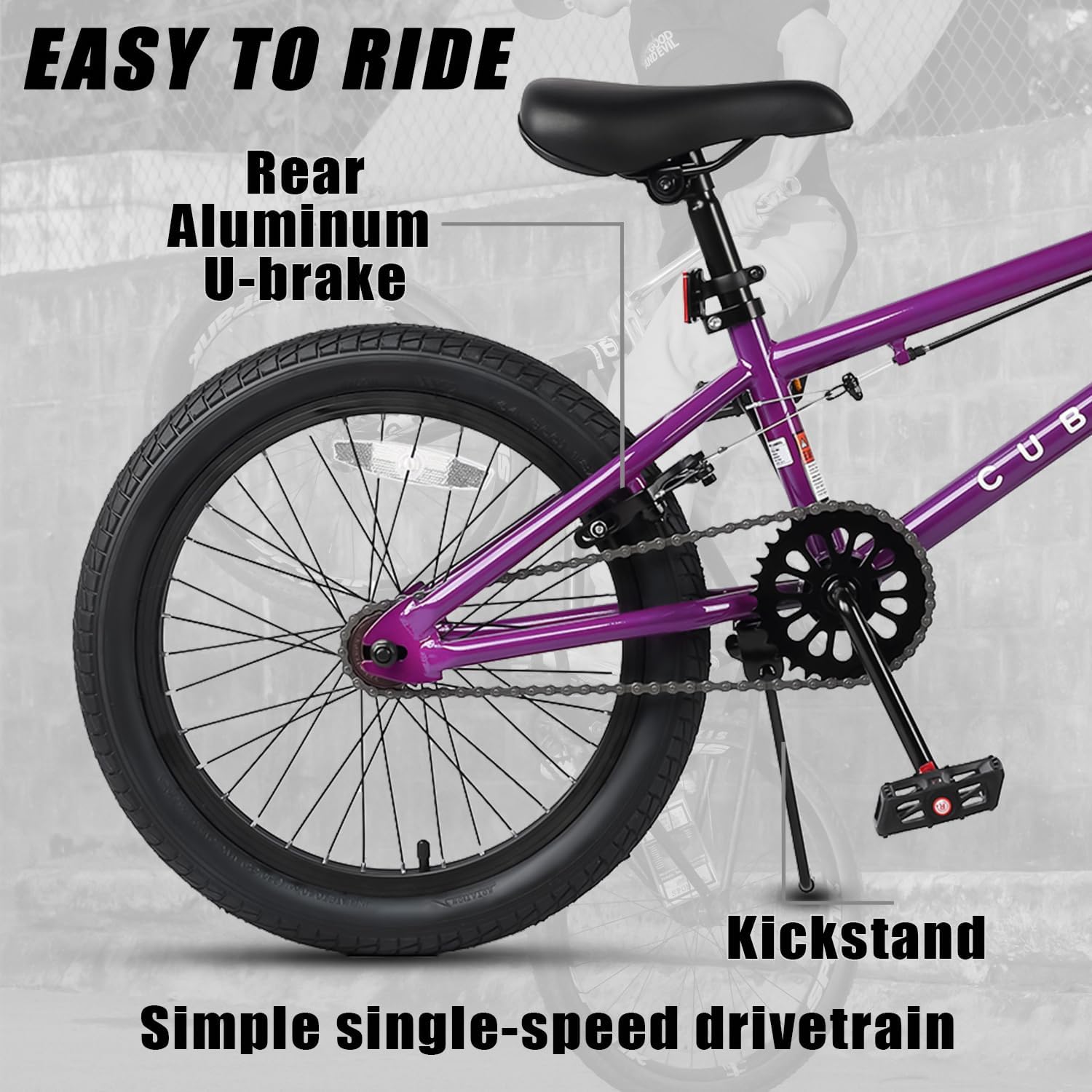 cubsala Freestyle BMX Bike, 18 20 Inch Kids Bicycle for 5-13 Years Old Kids and Beginner Level Rider, Multiple Colors