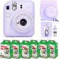 Fujifilm Instax Mini 12 Instant Camera Lilac Purple and Fuji Film Value Pack (60 Sheets) Bundle with Sturdy Tiger Accessories, Carrying Case, Photo Album 64 Pockets.