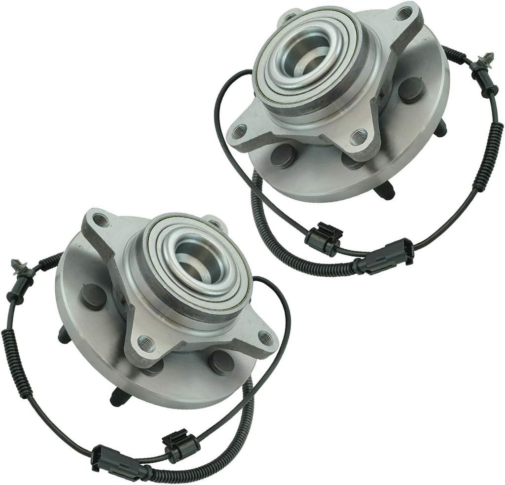 TRQ Front Driver and Passenger Side Wheel Bearing and Hub Assembly Set 2 Piece Compatible with 11-14 Ford F-150 RWD 6 Lug Wheels 11-14 Expedition RWD 11-14 Lincoln Navigator RWD