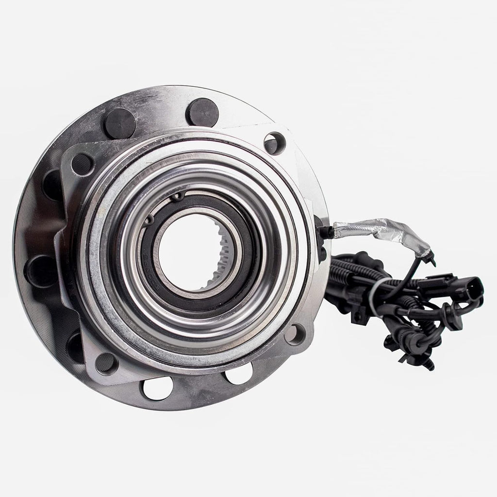 TRQ Front Left and Right Wheel Bearing and Hub Assembly Set 2 Piece Compatible with 2017-2019 Ford F-450 Super Duty 4 Wheel Drive 2017-2019 F-550 Super Duty 4 Wheel Drive