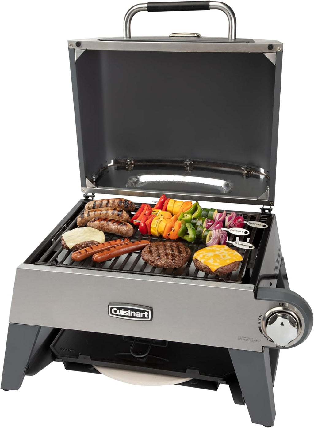 Cuisinart Portable 3-in-1 Grill, Griddle, and Pizza Oven, Perfect for BBQs