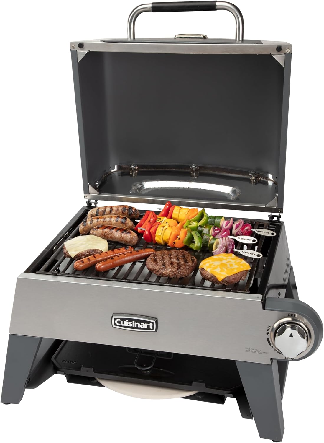 Cuisinart Portable 3-in-1 Grill, Griddle, and Pizza Oven, Perfect for BBQs