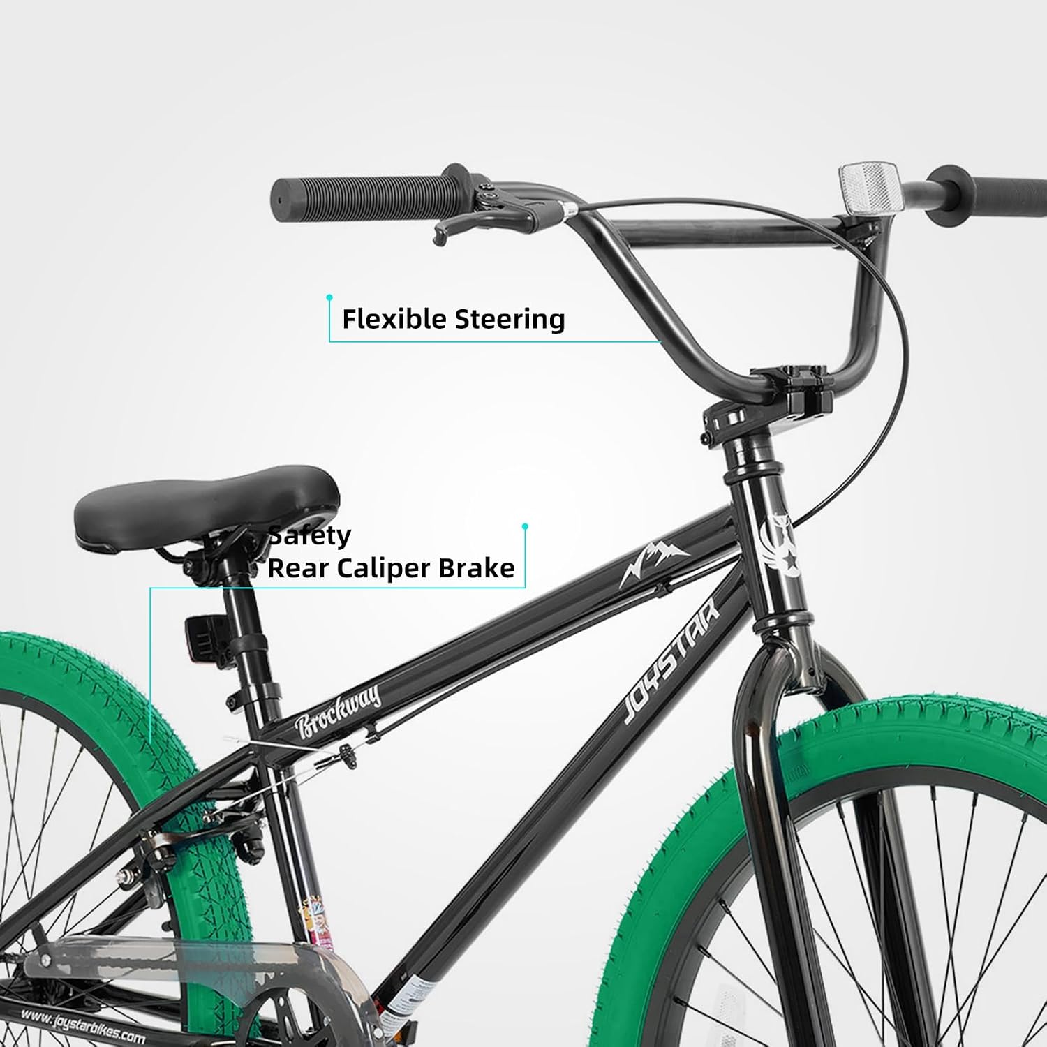 JOYSTAR Brockway Freestyle Kids BMX Bikes 20' 24' Kids Bicycles for 6-14 Years Old Boys Girls and Beginner-Level Riders 2 Pegs Multiple Colors