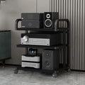 3/4/5-tier av media stand,stereo cabinet,audio rack,audio-video shelving,stereo stand,audio stand,av cabinet,stereo stands for living room,audio rack cabinet,stereo rack,audio cabinet,media rack(Black