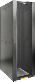 Tecmojo 42U Server Rack Cabinet - PRE-Assembled 24inch Width 48inch Depth IT Network Equipment Cabinet Rack Enclosure with Casters - 3000lbs Weight Capacity(06Black)