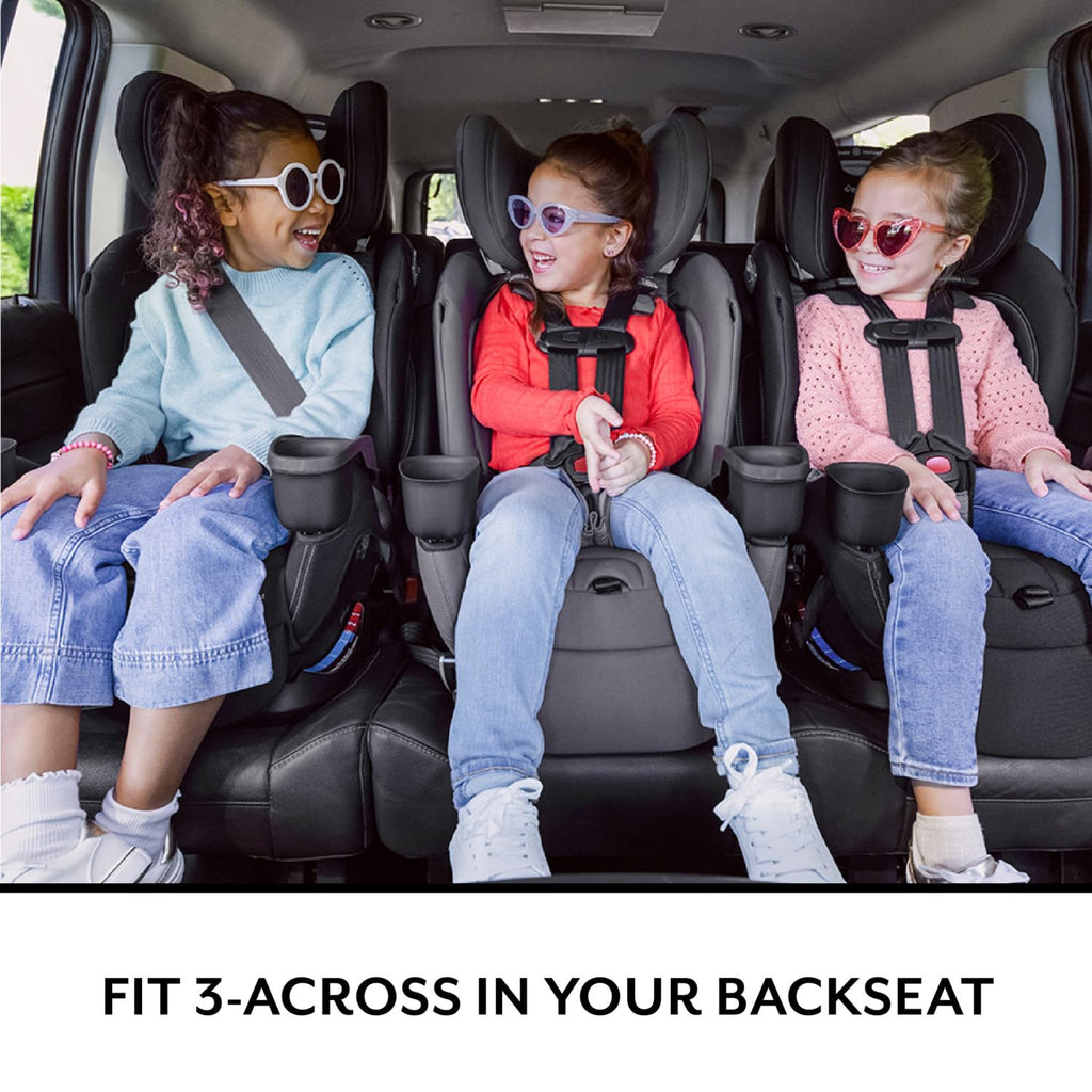 Evenflo All4Stages Slim Plus Canopy 4-in-1 Convertible Car Seat (Baker Gray)