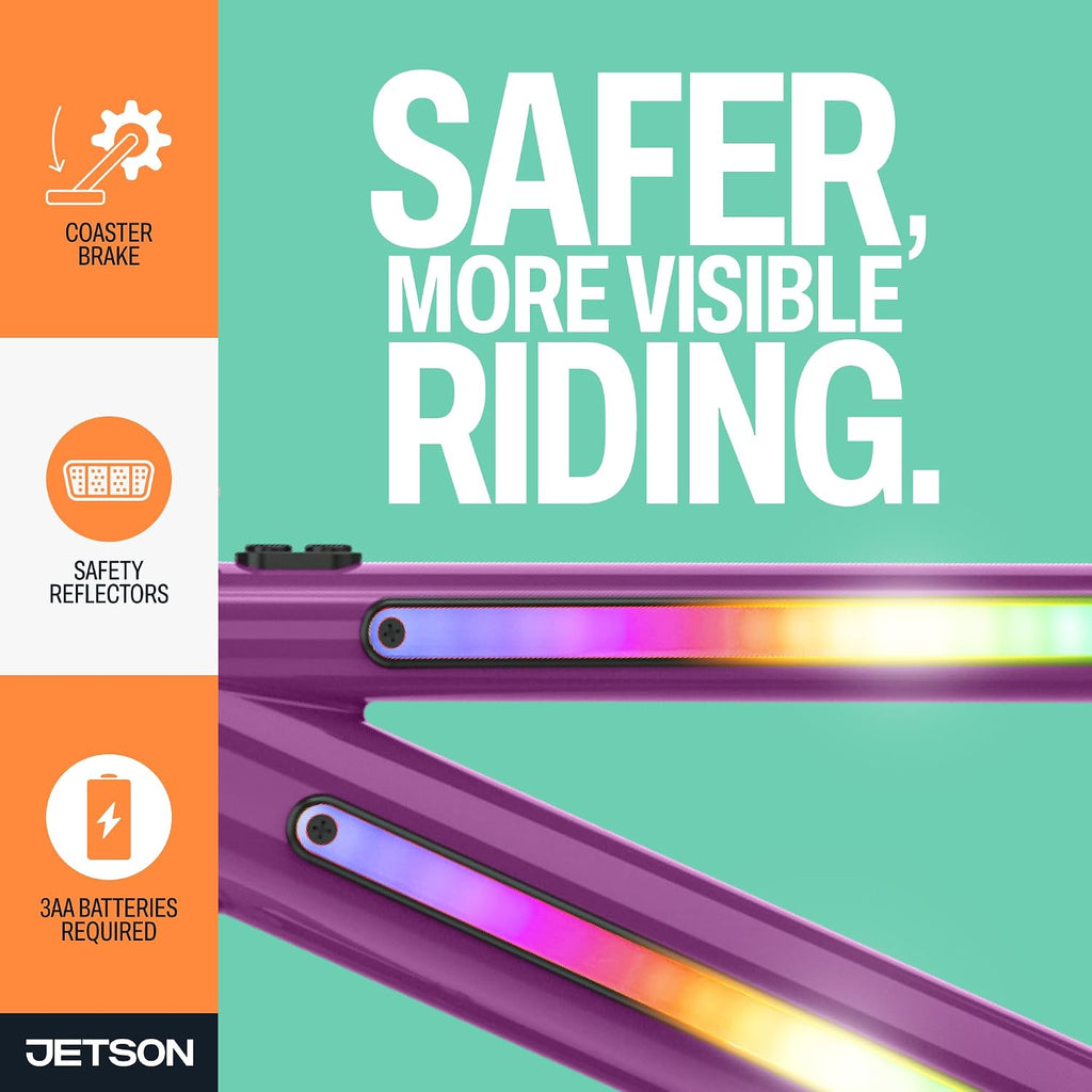 Jetson Light Rider Kids' Light-up Unisex Bike, LED Light-up Frame, 3 Different Light Modes