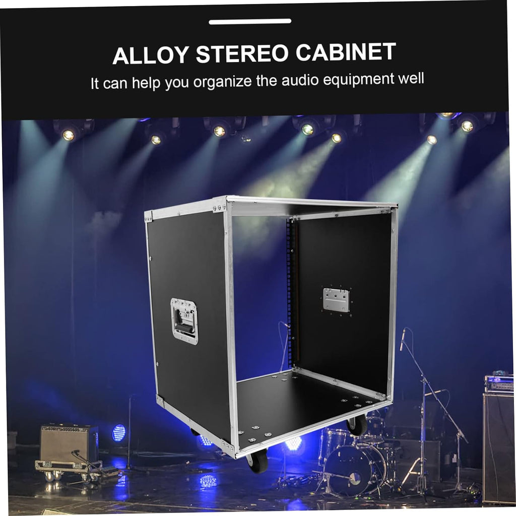 Cabilock Open Frame Microphone Rack Stereo Cabinet Alloy Audio Equipment Stand for Mixer Computer Chassis and Professional Gear Easy Assembly Capacity