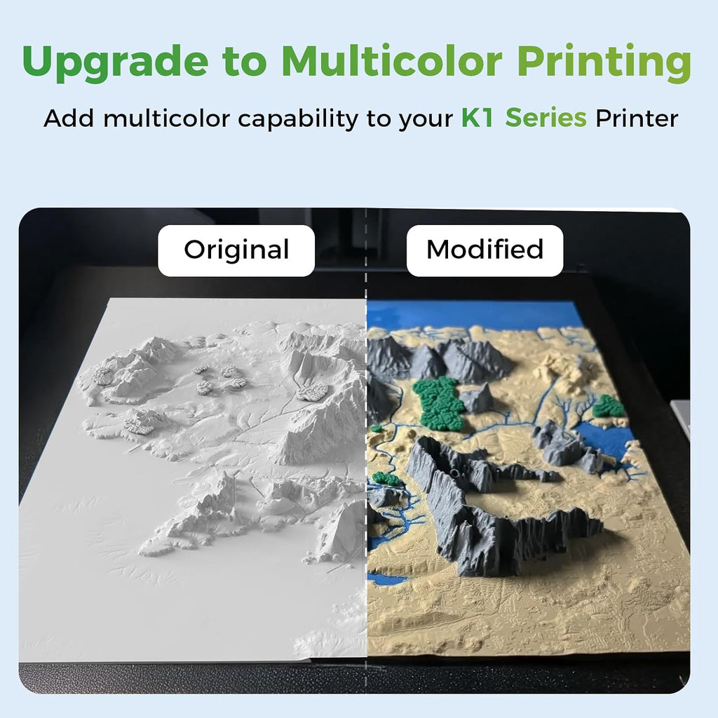 Official Creality K1 Series CFS Upgrade Kit with CFS, Multicolor Printing Upgraded Accessories and Creality Filament System for Older Versions K1 SE, K1, K1C, K1 Max 3D Printers with Integrated Nozzle
