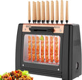 Electric Barbecue Grill and 1200W Smokeless Vertical Grill,360°Automatic Rotating Lamb Skewers Vertical Grill, Cooks Kebabs,Skewers and Roasts,Easy to Clean(16 String):Patio,Lawn,Garden