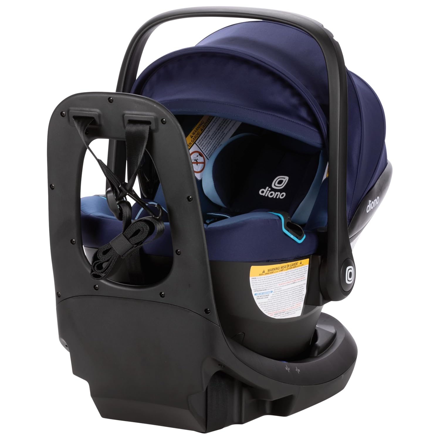Diono LiteClik30 XT SafePlus Infant Car Seat and Base, Rear-Facing for Infants 4-30lbs, SafePlus Engineering, with Infant Insert, UPF 50+ Sunshade (Blue Surge)