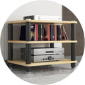 1/2/3/4 Layers Home Office Audio Equipment Stand, Multi-Functional Shelving Unit for Speakers Books, Storage Rack with Optional Tier Spacing(Wood,60 * 40 * 50cm(3Tier))