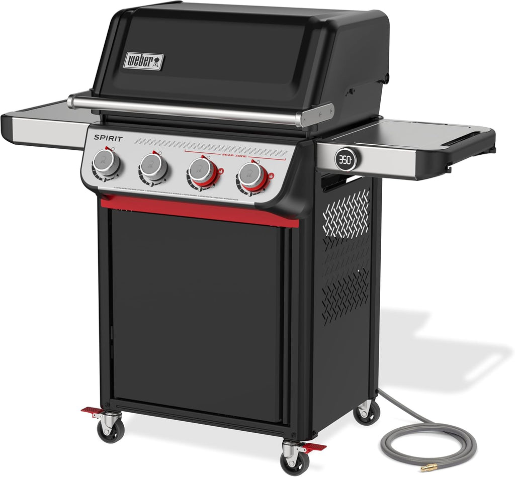 Weber Spirit EP-425 Natural Gas Grill for Outdoor Cooking and BBQ, 4 Boost Burners, Black