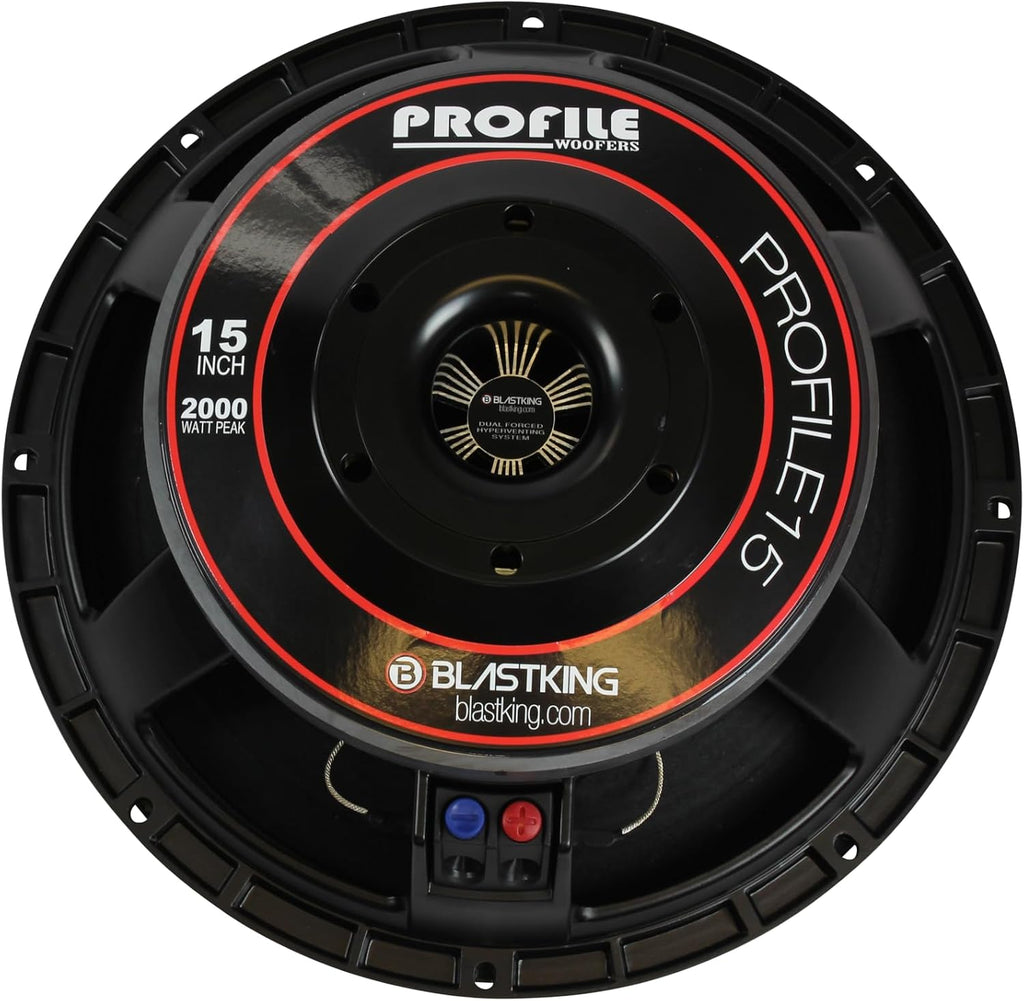 Blastking PROFILE15 15' 2000W High Output Woofer – 4' Voice Coil, 8 Ohm, Ferrite Magnet – Pro Audio Subwoofer Replacement Speaker for PA, DJ, Bass Cabinets