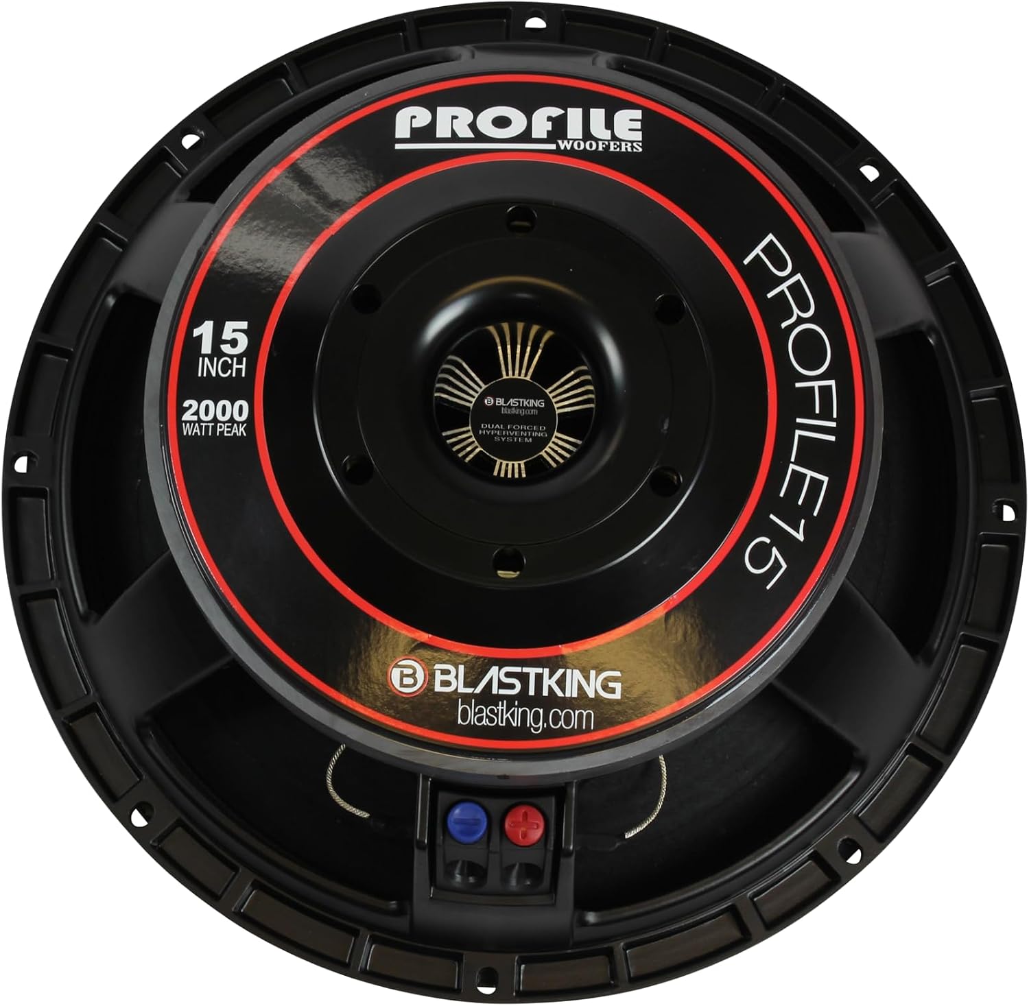 Blastking PROFILE15 15' 2000W High Output Woofer – 4' Voice Coil, 8 Ohm, Ferrite Magnet – Pro Audio Subwoofer Replacement Speaker for PA, DJ, Bass Cabinets