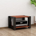 SOBS 2/3/4/5-Tier Audio/Video Component Cabinet Media Stand CD Player Stand Stereo Equipment Storage Rack with Height Adjustable Wooden Shelf for Home/Office/Theater (Color : B, Size : 2-Tier)