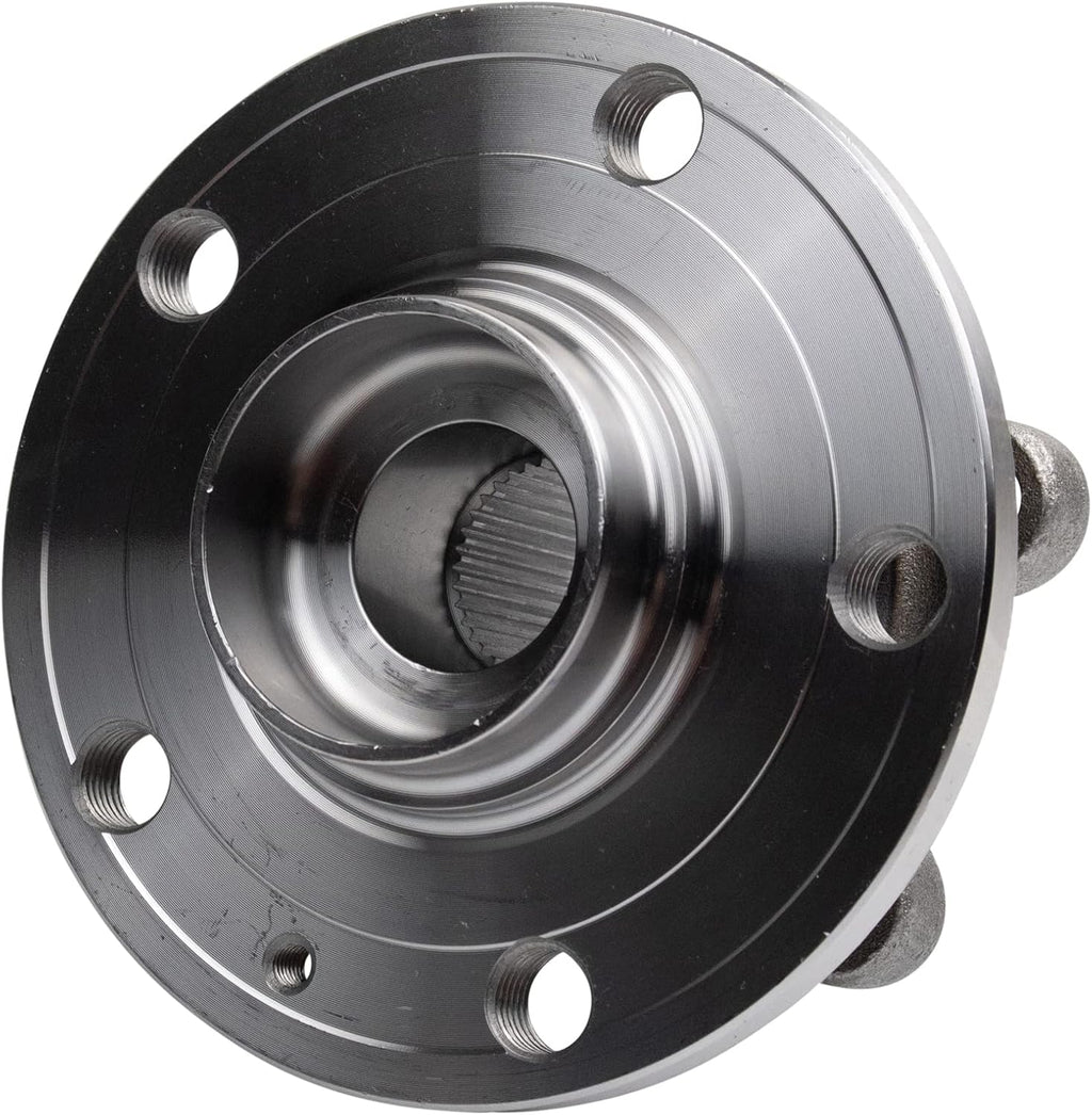 TRQ Left and Right Wheel Bearing and Hub Assembly Set 2 Piece Compatible with 12-19 Volkswagen Beetle 10-13 Golf 10-14 GTI 09-17 Tiguan All Wheel Drive 05-13 Jetta 12-21 Passat